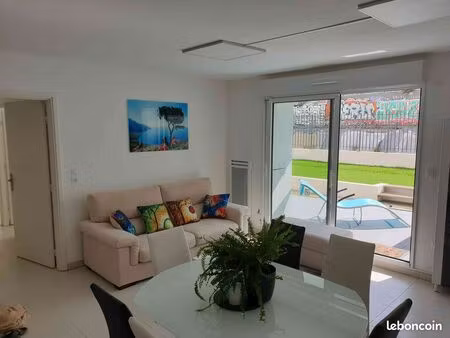 loue apt t3 meuble en rdj - 65m² + terrasse 26m² + jardin 54m²
