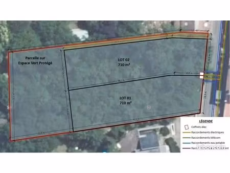 terrain à bâtir de 710m²  libération / gentilly