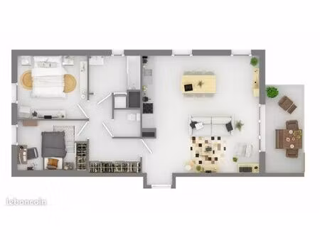 appartement 3 pièces 72 m²