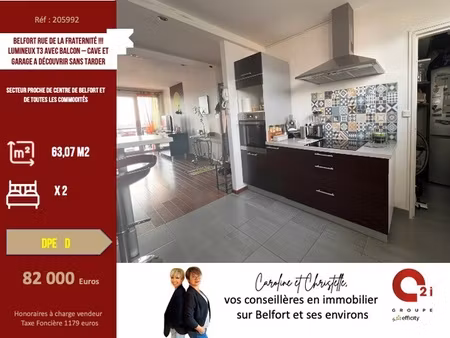 appartement 3 pièces - 62 m²