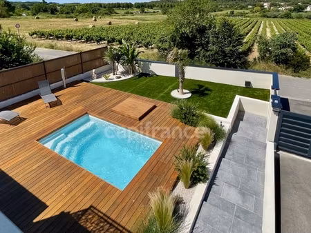 herault (34)  vendue meublée  villa contemporaine p4  prestations haut de gamme  piscine  
