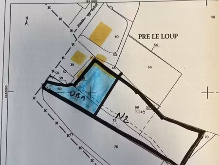 en vente terrain constructible 48 92 ares – 340 000 € |pre le loup