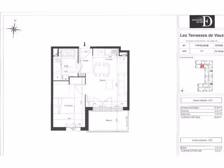 appartement t2 dans résidence neuve