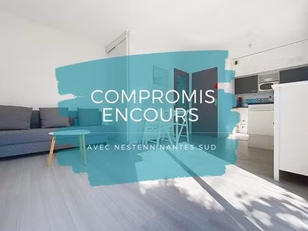 vendu !! nantes sud secteur joliverie studio 24m2 avec jardin privatif et stationnement