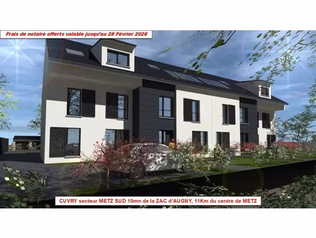 vente appartement 3 pièces 65 m² à cuvry (57420)  238 000 €