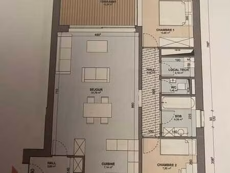 boncelles appartement neuf /avec terrasse