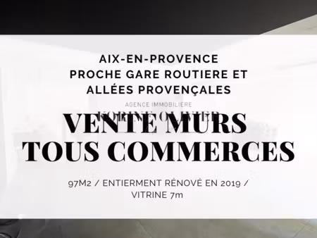 murs commerciaux - toutes activités 97 m2 pas de loyer.