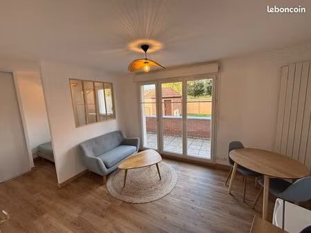 appartement t1bis rénové et meublé marcq-en-barœul centre bourg