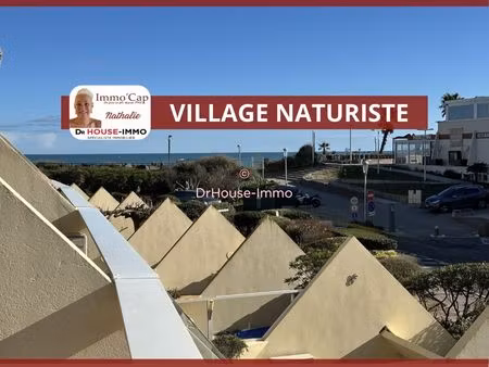 immo'cap nathalie - au village naturiste au cap d'agde tres grand appartement de 40 m2 ori