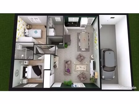 maison 2 pièces 65 m²