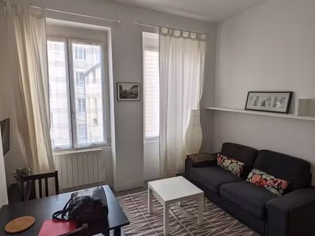 appartement meublé 2 pièces 38m2 + cave - lyon 2 69002 ampere victor hugo perrache