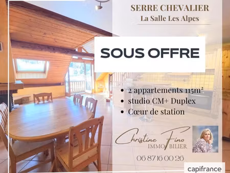 appartement à vendre la salle les alpes 6 pièce(s) 114m2 499 000€