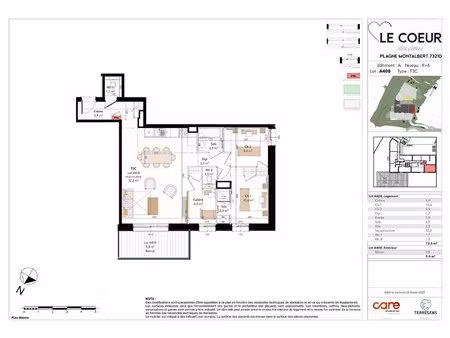 à vendre : appartement 3 pièces avec vue montagne à la plagne tarentaise