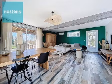 ferme rénovée à vendre  225m²  garages et dépendances  3ha  avignonet lauragais