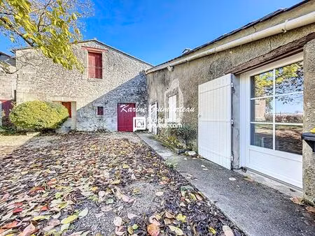 maison en pierre avec jardin