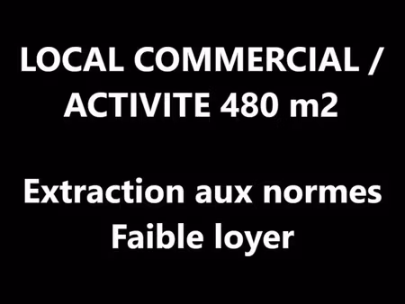 lyon 3 – local commercial / d'activité indépendant de 480m2 avec extraction