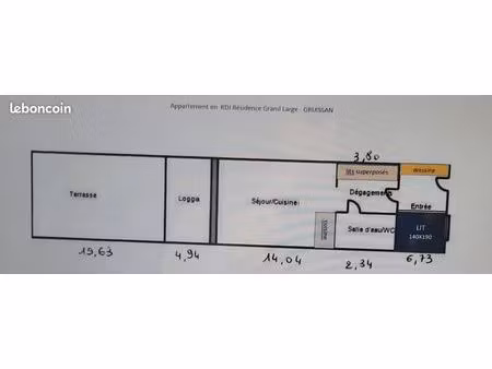 appartement residence grand large rez de jardin