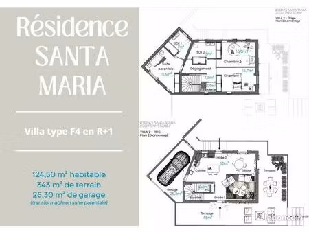 villa r+1 – jardin + terrasse – programme neuf en vefa