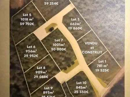 lots de terrains viabilisés à ventre - trigodinas
