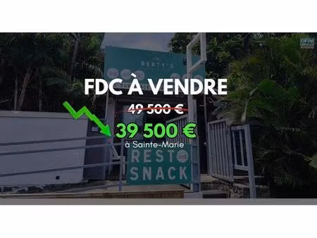 à vendre 39500€ – fonds de commerce snack « le berty’s » à sainte-marie (974)