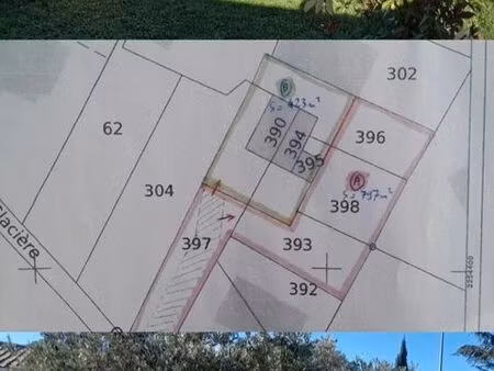 terrain constructible 797m² plein centre