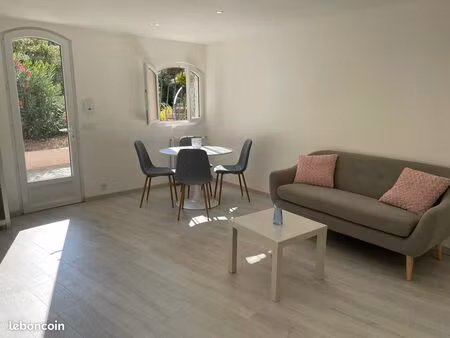 à louer rez-de-jardin de 57 m² dans villa  chemin saint julien à biot