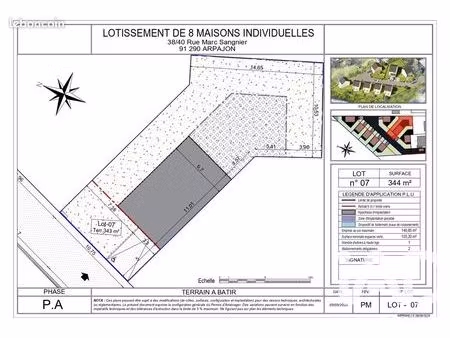 terrain 343 m² arpajon
