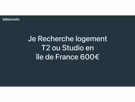 recherche d’un logement t2 ou studio