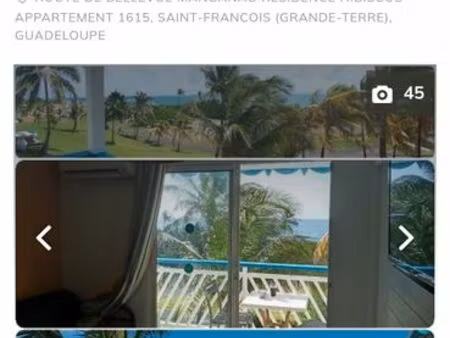 studio vue mer st francois