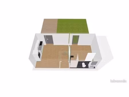 appartement de 2 pièces - 29 m² - non meublé 