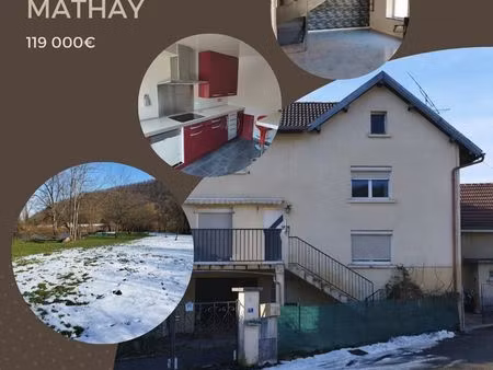 maison avec terrain en bord du doubs à mathay