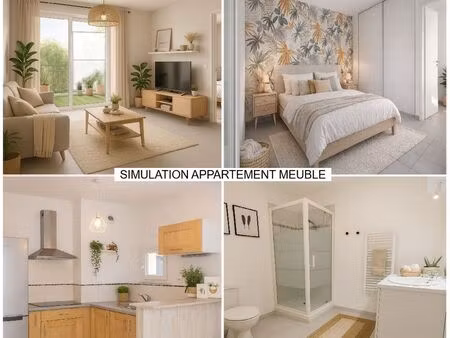 appartement 2 pieces 44 m² avec terrasse couverte