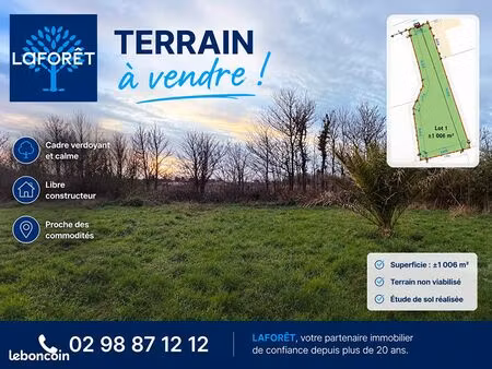 terrain 1006 m² penmarch