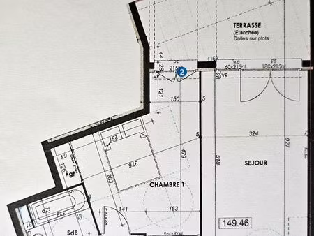 grand t2 terrasse parking le luc en provence