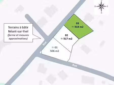 vente terrain 518 m² à néant-sur-yvel (56430)  21 500 €
