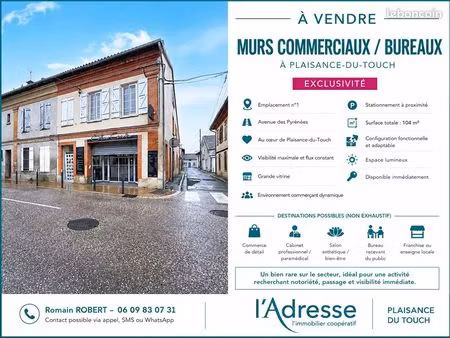 local commercial 104 m² plaisance du touch