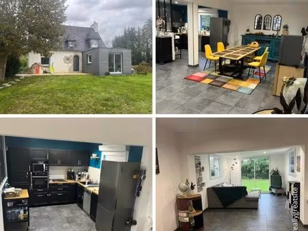 maison 4 chambres - rénovée à lestonan - vie de plain-pied - vaste jardin et hangar - poêl