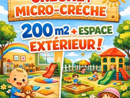 locaux de 200m2 plus extérieur idéal créche ou micro créche ou clinique vétérinaire
