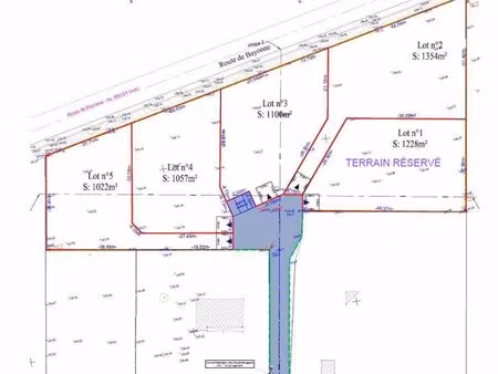 terrain viabilisé leguevin - 1354 m2