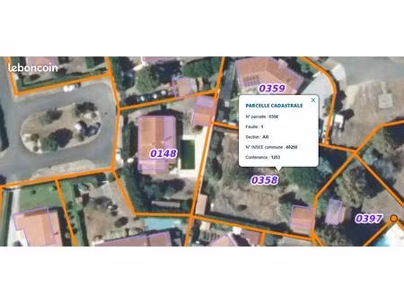 terrain viabilisé 40090 saint avit au calme