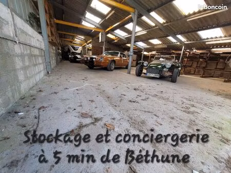 location place de stockage voiture intérieur sécurisé a 5 min de béthune