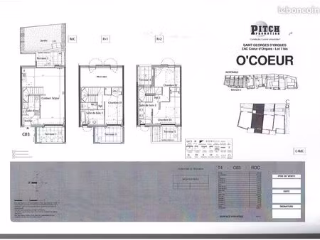 urgent particulier vend t4 jardin + 5 terrasses + 2 places de parking en sous sol