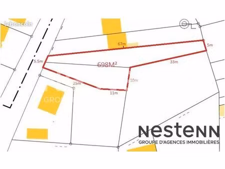 terrain 698 m² trignac