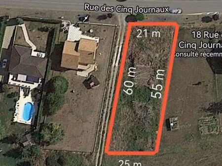 terrain constructible 13ares pournoy la grasse