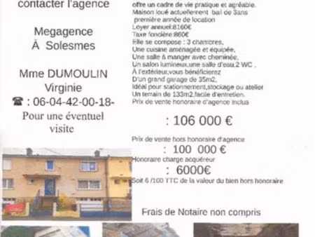 maison a vendre pour investisseur
