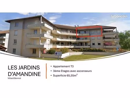 appartement lumineux de 66 m² avec balcon et garage sécurisé