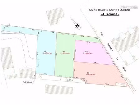 terrains constructibles viabilisés – st hilaire st florent - 4 lots