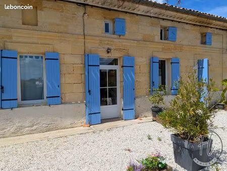 maison en pierre 180m² 4 chambres avec jardin - nérigean (gironde)