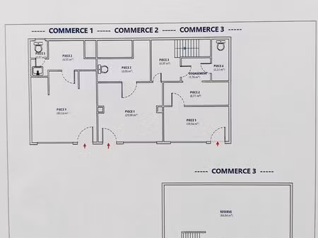 murs commerciaux - 3 locaux - 73130 la chambre