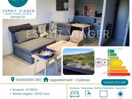 appartement 2 pièces - seignosse - viager occupé